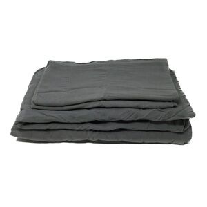 100% Cotton Heavyweight Flannel Sheet Set Dark Gray FULL / DOUBLE Made in Turkey